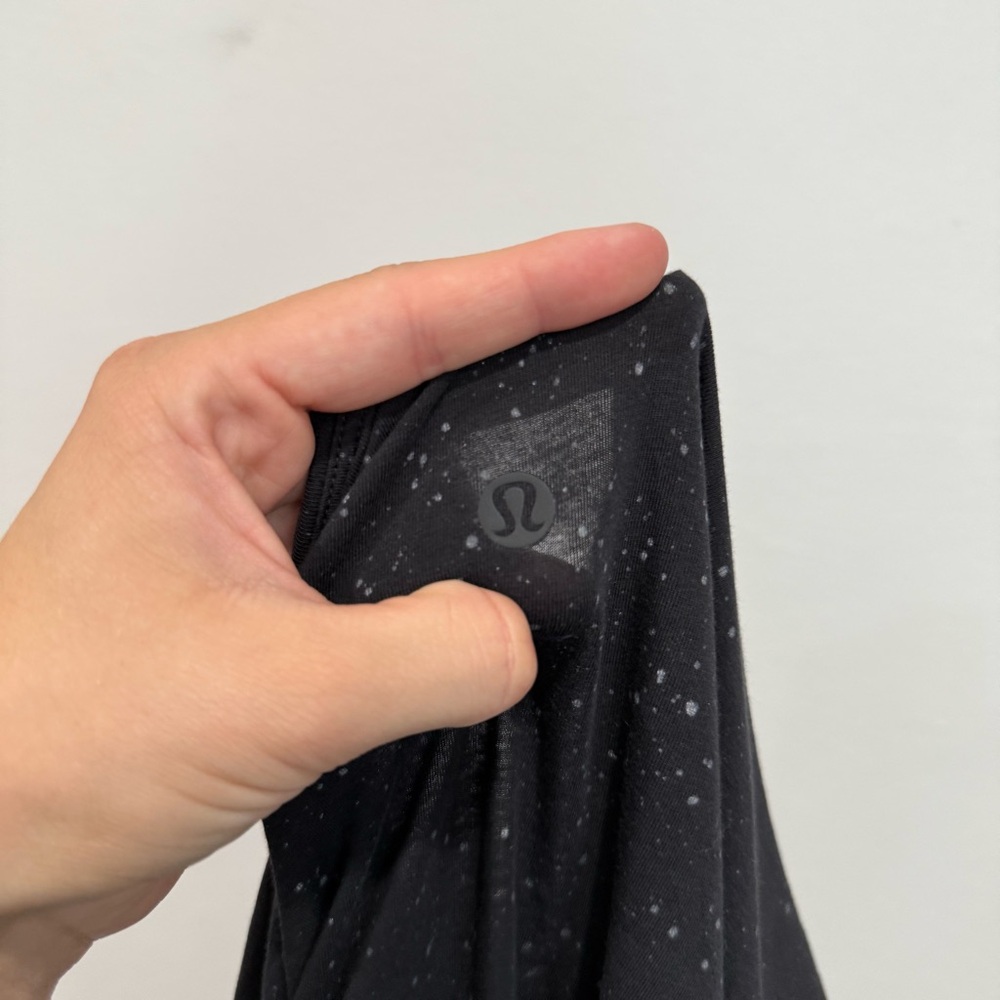 Lululemon Back In Action Long Sleeve *Splatter Black Women’s Size 10 - Picture 6 of 9